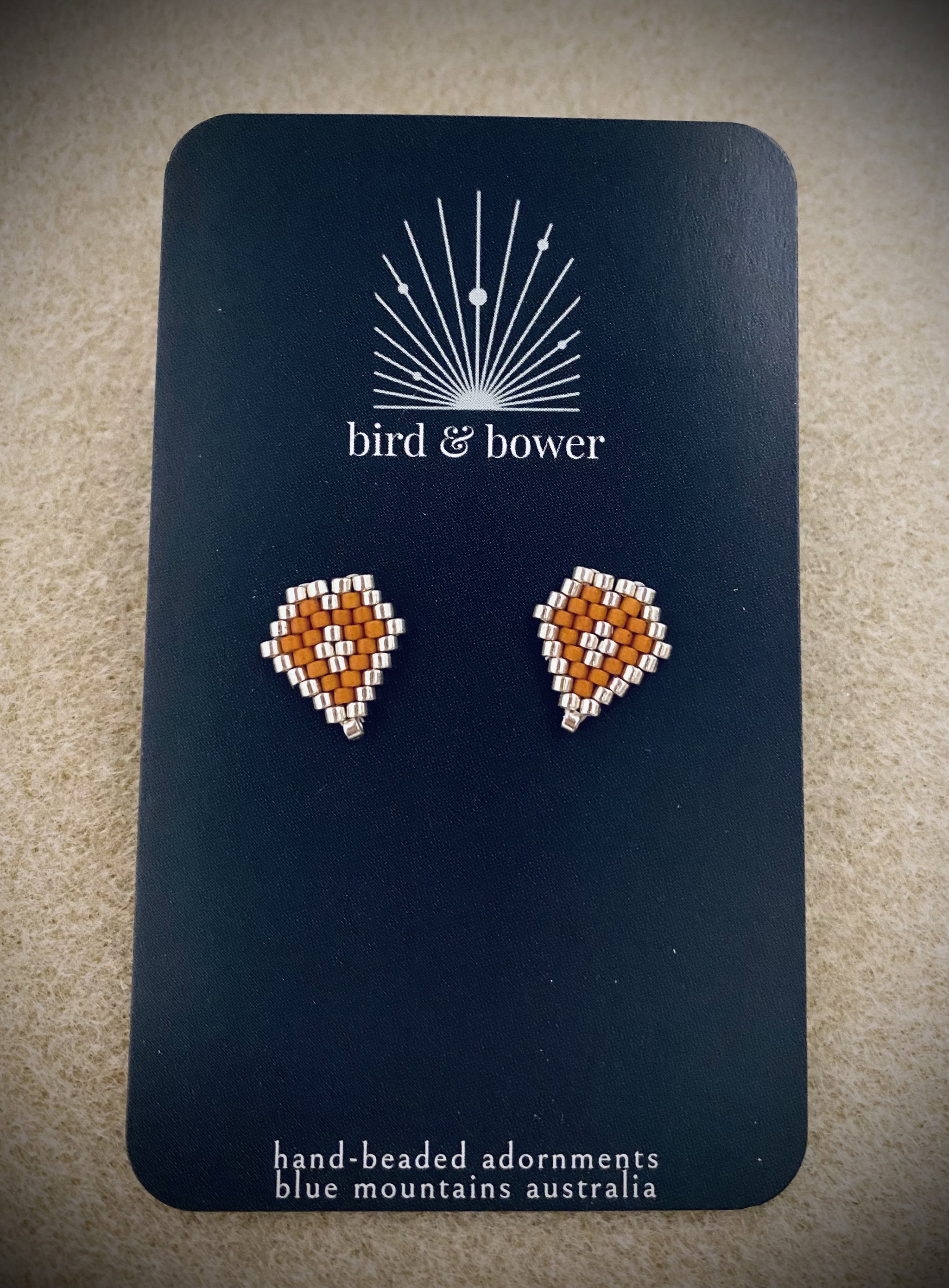 Love Never Fails studs - Silver Mustard_0