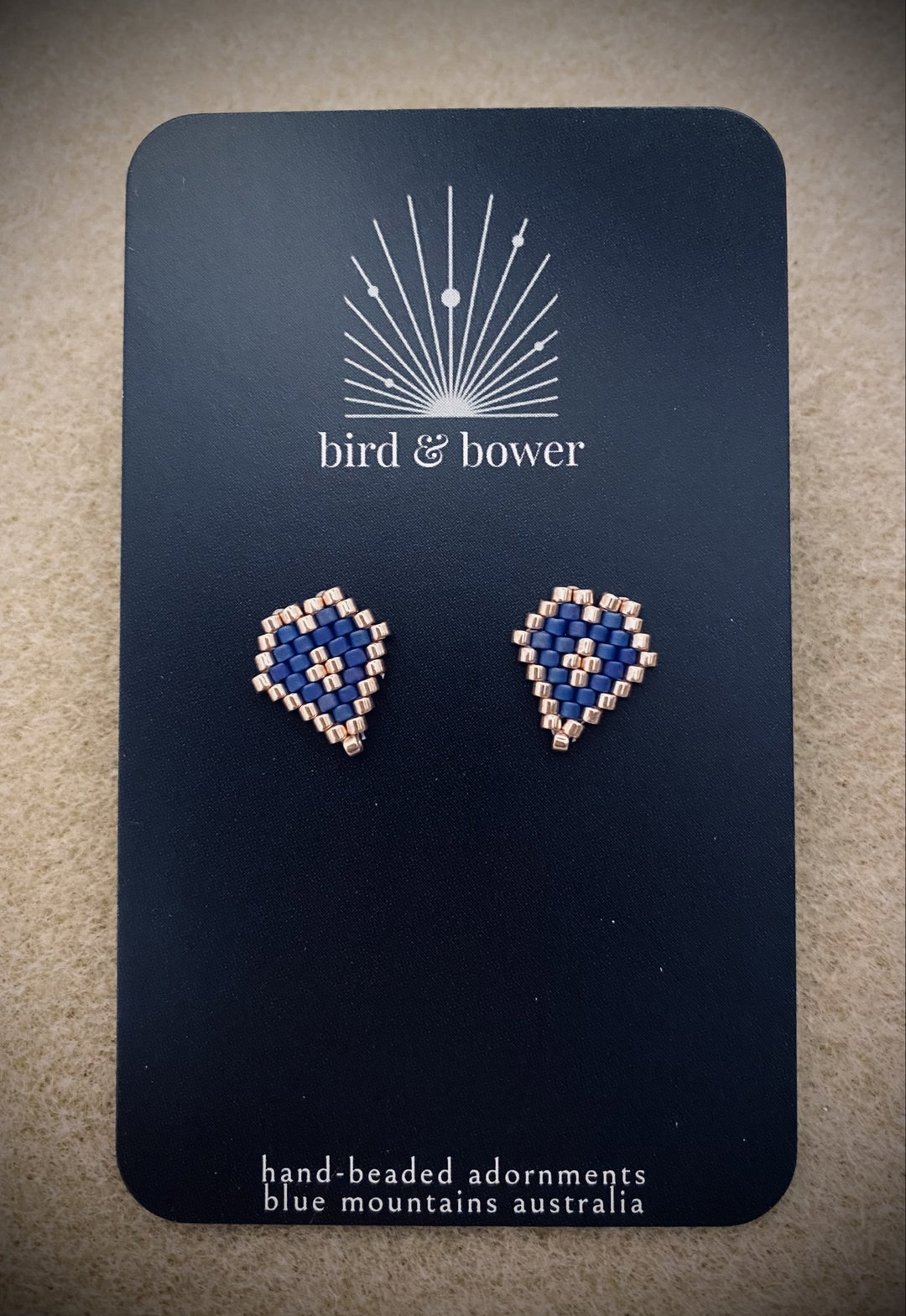 Love Never Fails studs - Pale Gold Iris 
