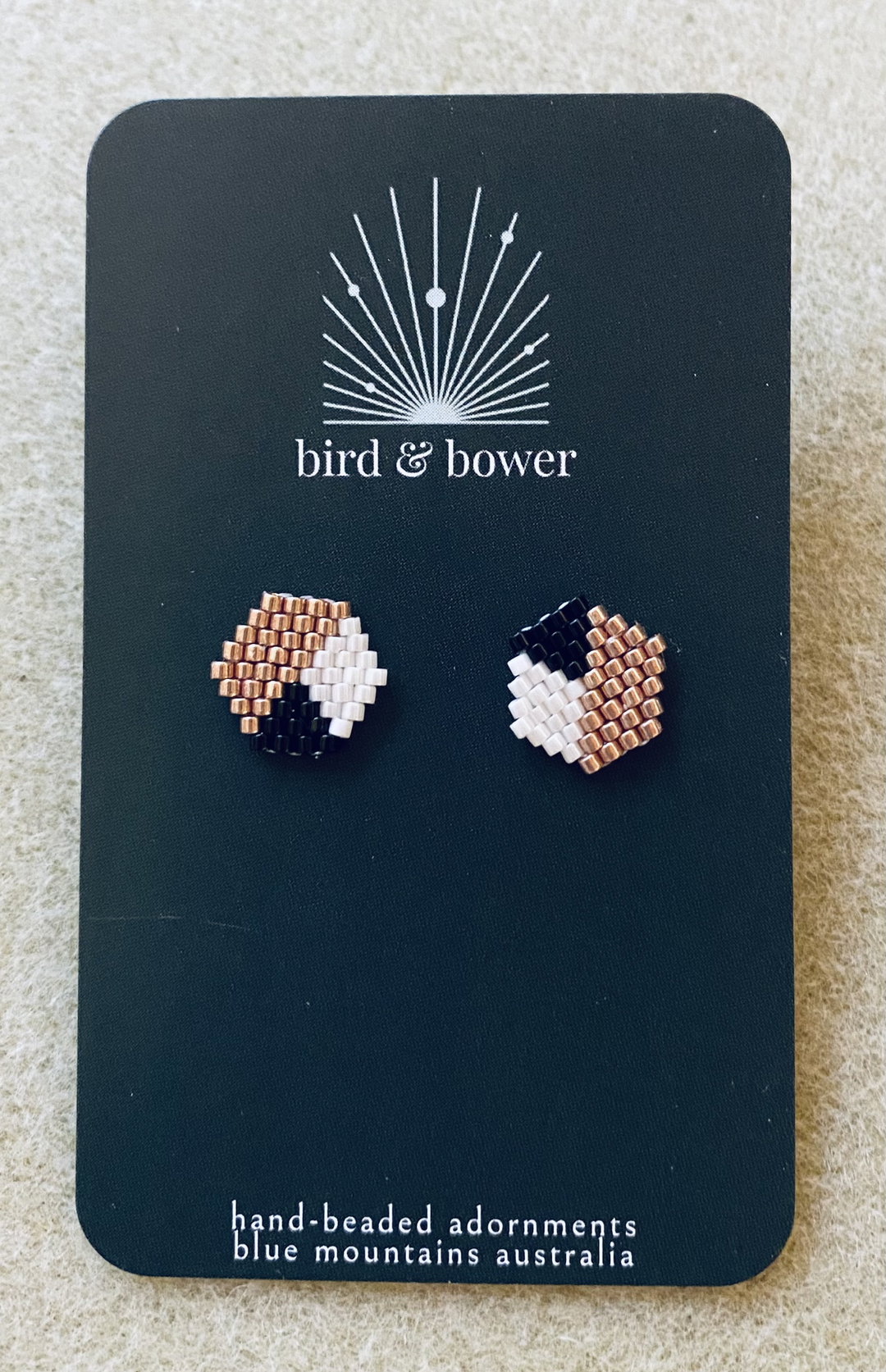 Gold Geo Studs - Monochrome 