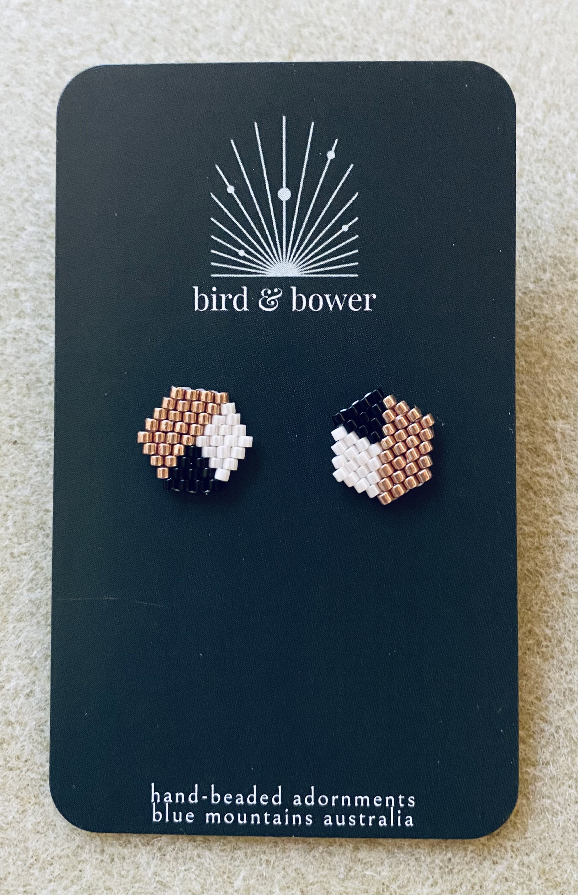 Gold Geo Studs - Monochrome _0