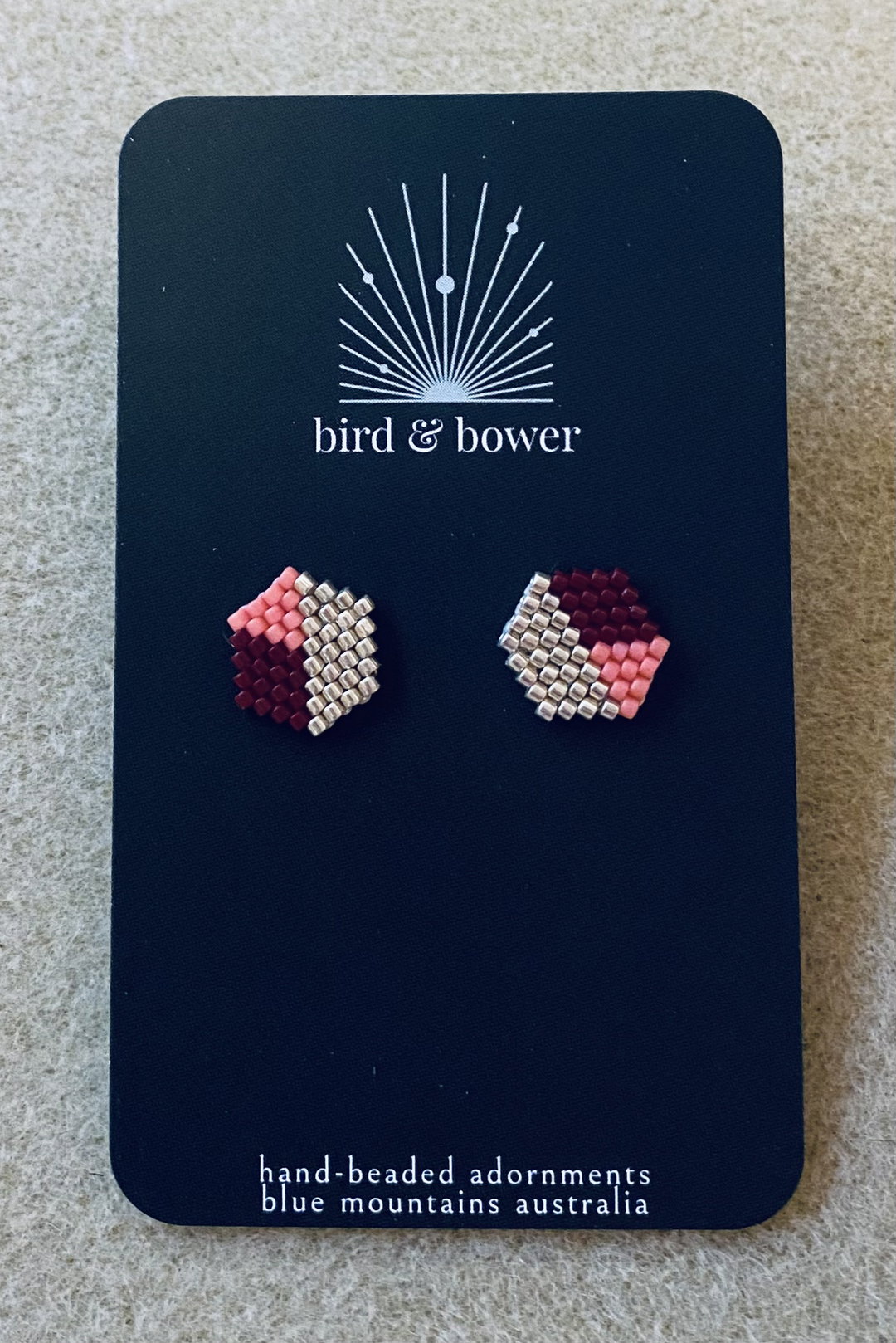 Silver Geo Studs - Currant 