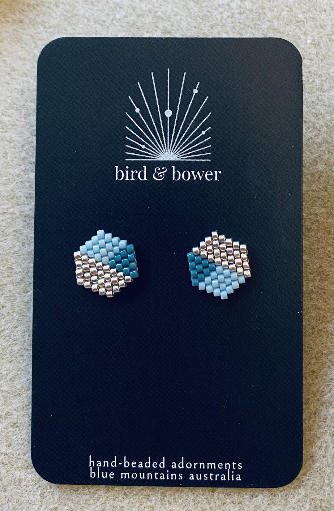 Silver Geo Studs - Eucalypt