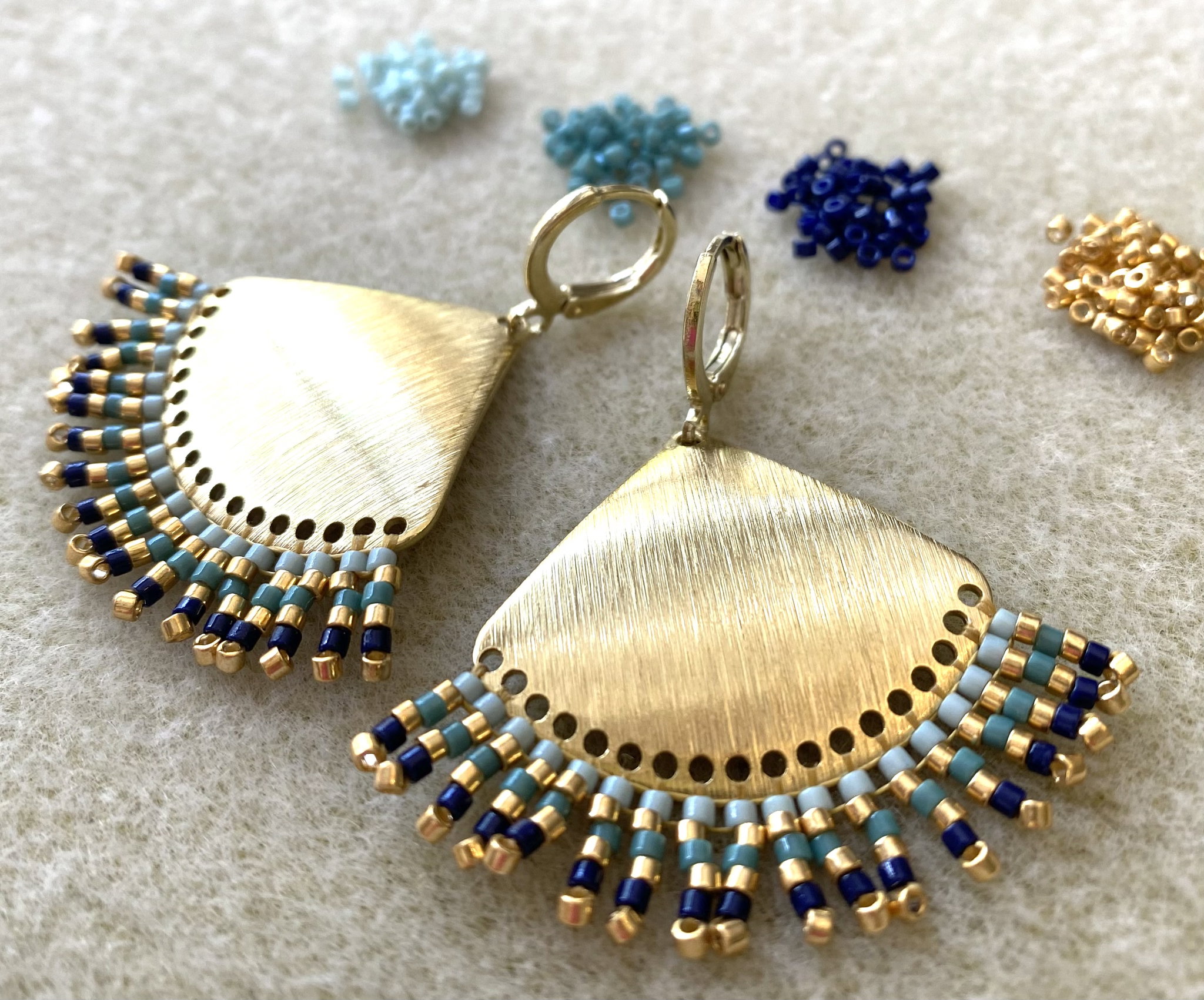 Gold Sunray Earrings - Sky_0