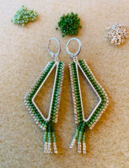 Silver New Life Earrings 