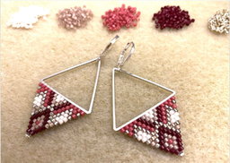 Silver Aztec Earrings - Currant