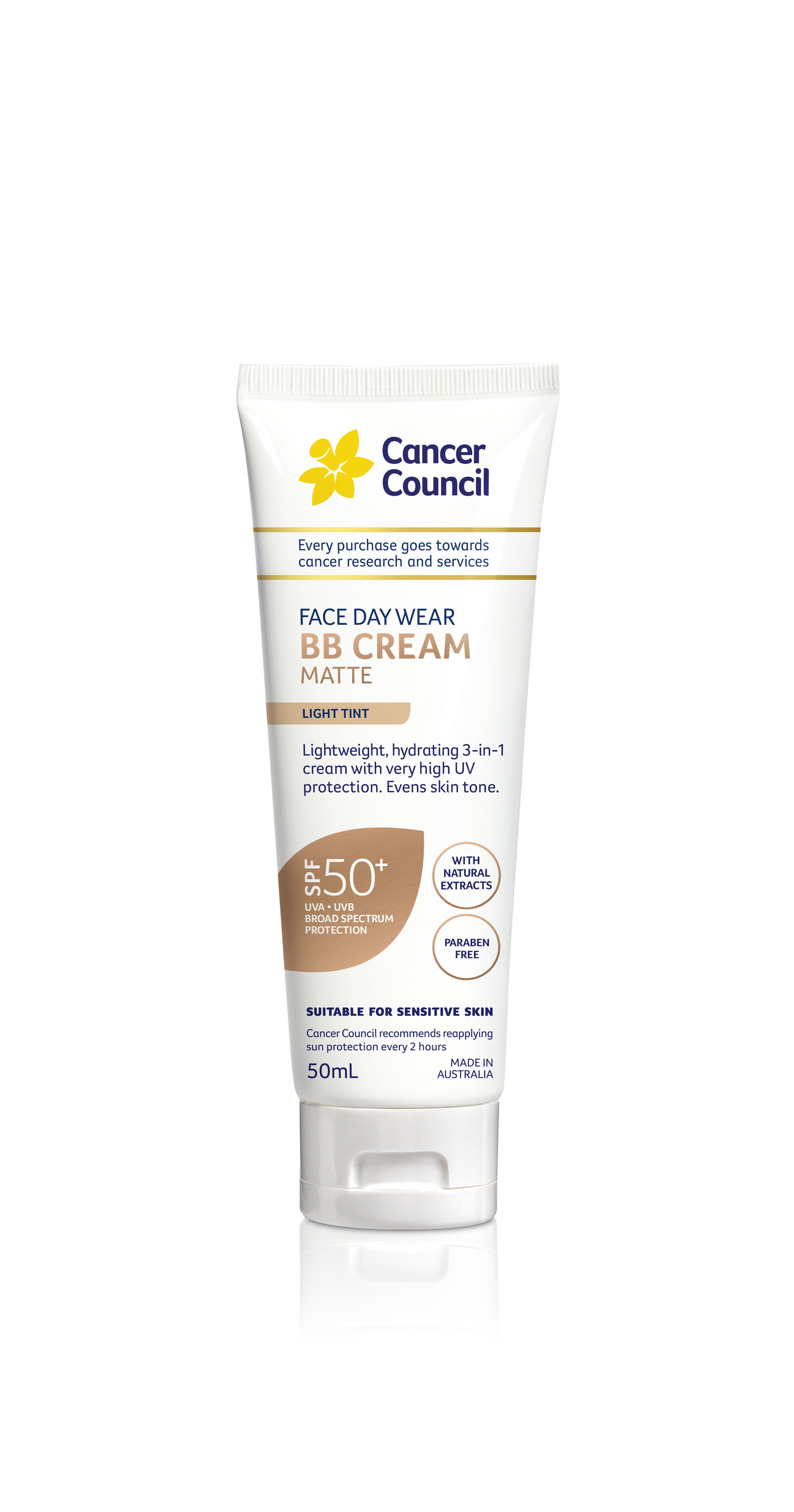 CANCER COUNCIL Daywear BB cream Light Tint 50+ 50ml_0