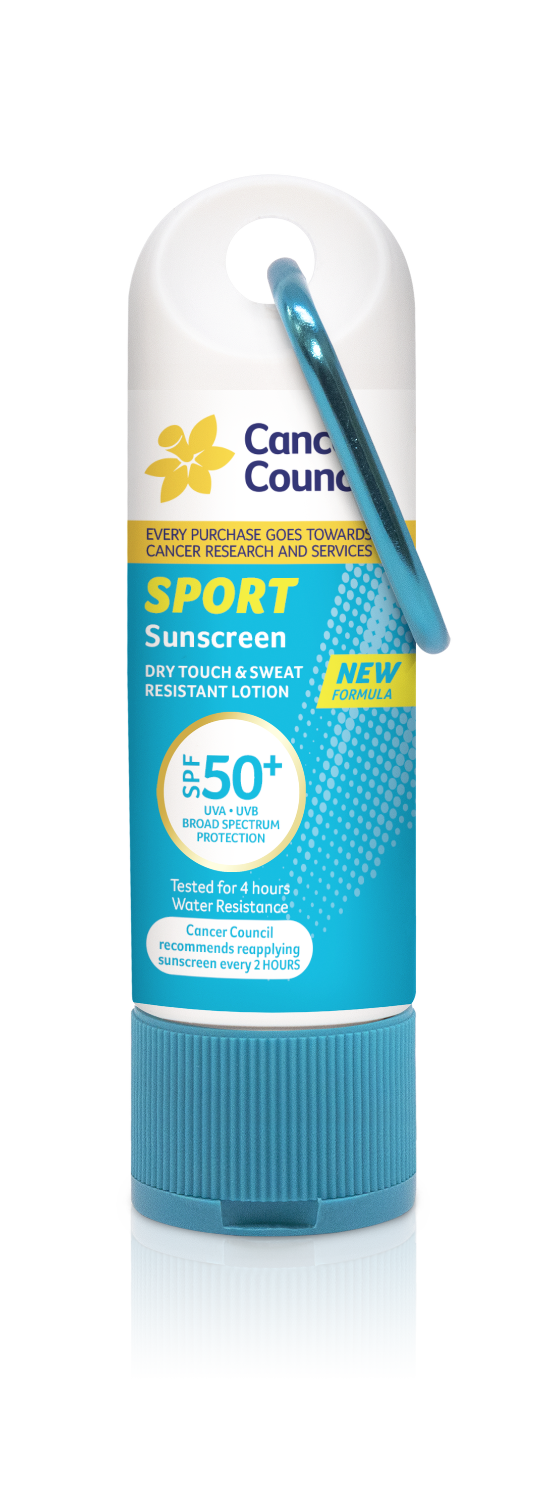 CANCER COUNCIL Sport Dry Touch Ezi Clip Sunscreen 50+ 50ml