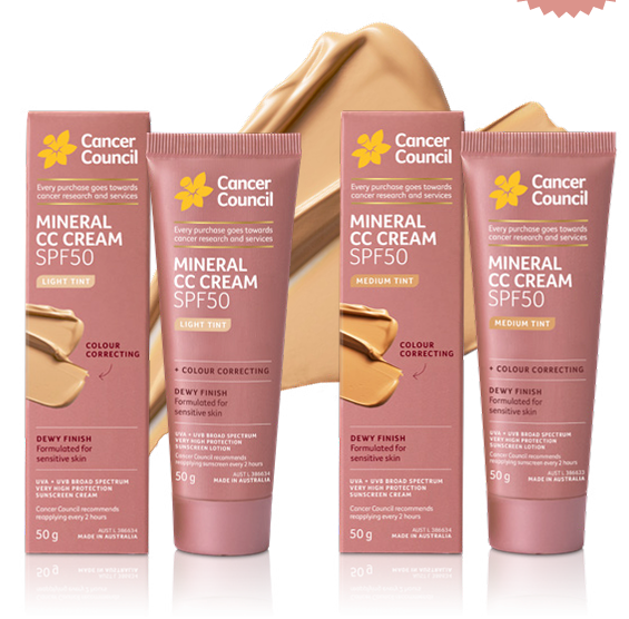 CANCER COUNCIL Daywear CC Cream Mineral Zinc Medium Tint 50+ 50ml_0