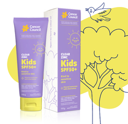 CANCER COUNCIL Kids Clear Zinc SPF50+ 110g