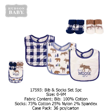 Bavoir & chaussette hudson baby