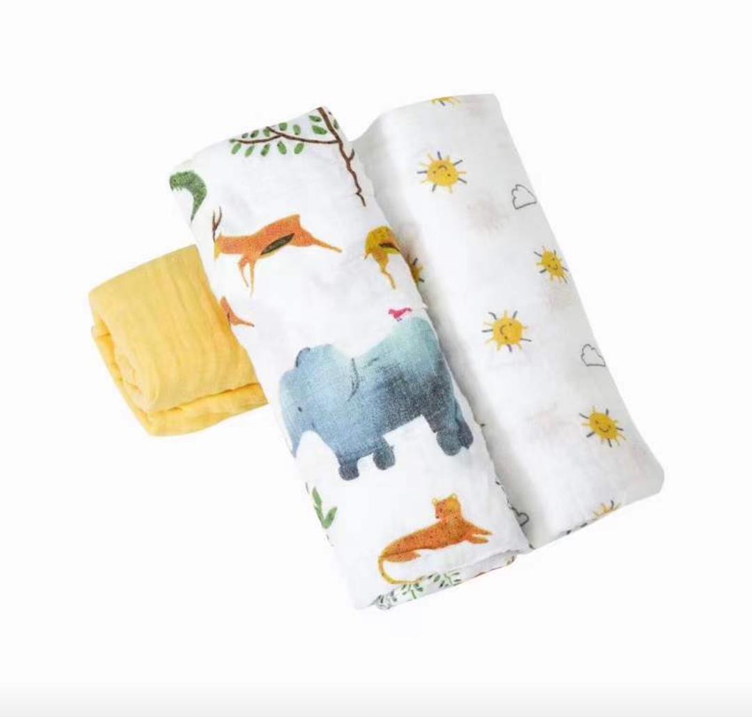 Pack 3 Langes en mousseline