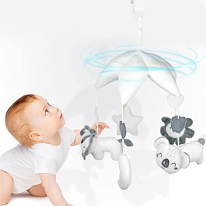 Mobile musical baby crib