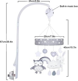 Mobile musical baby crib