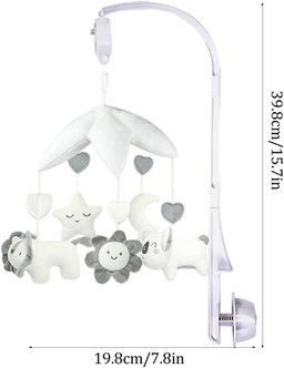 Mobile musical baby crib