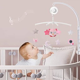 Mobile musical baby crib