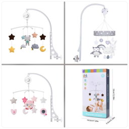Mobile musical baby crib