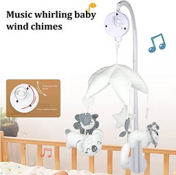Mobile musical baby crib