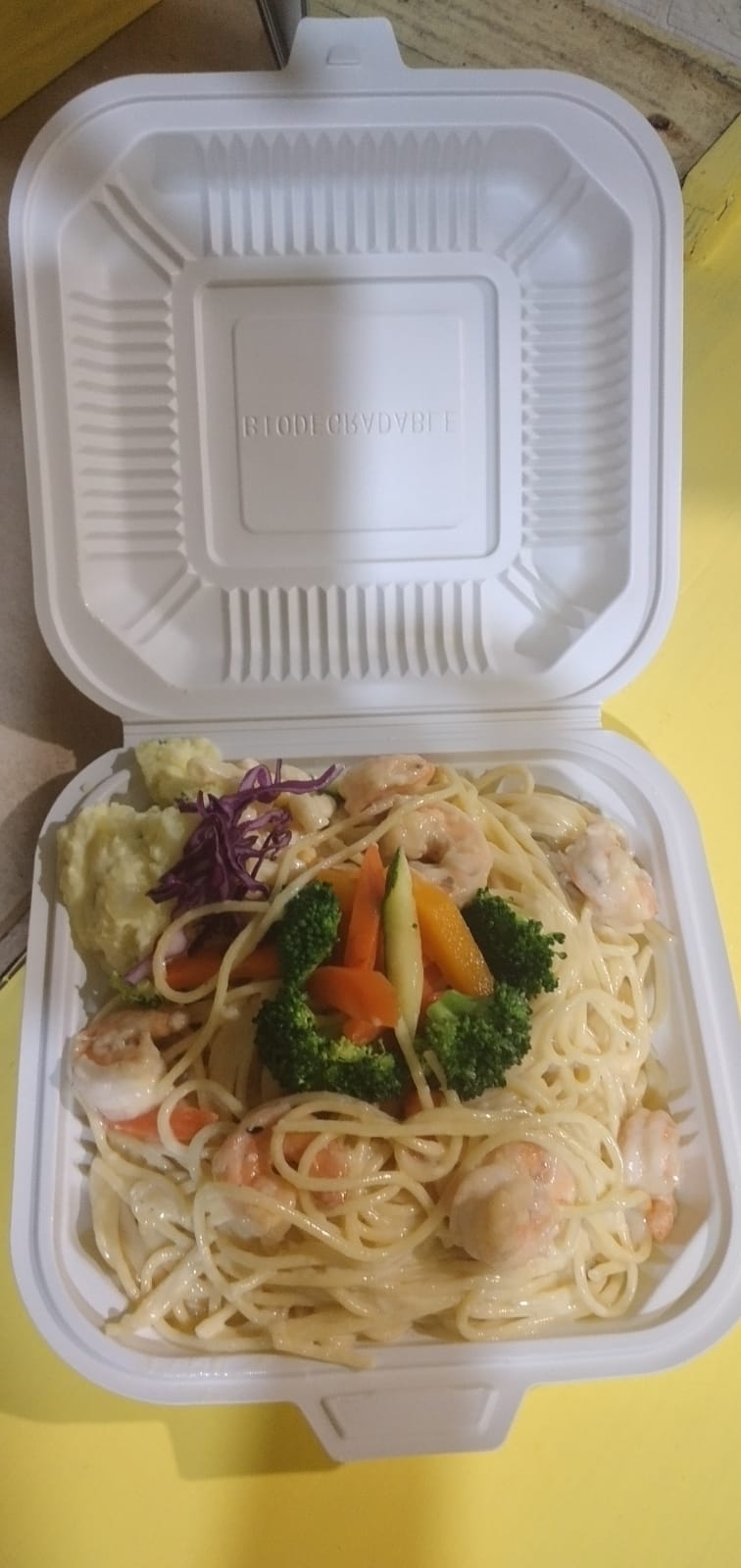 Shrimp pasta. _0