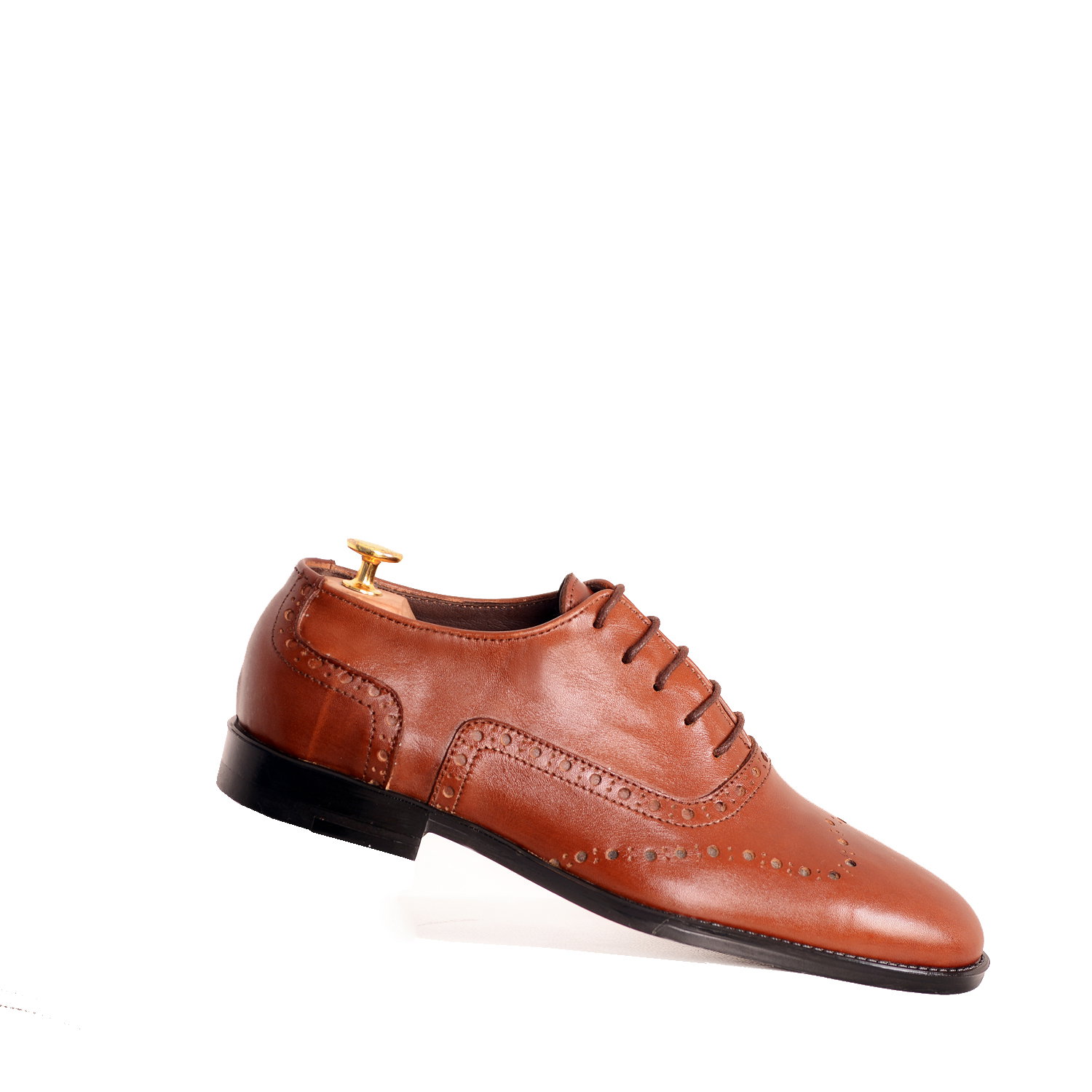 Men's Brogues shoe- Brown Leather