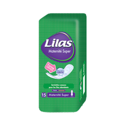 Serviette de maternité lilas