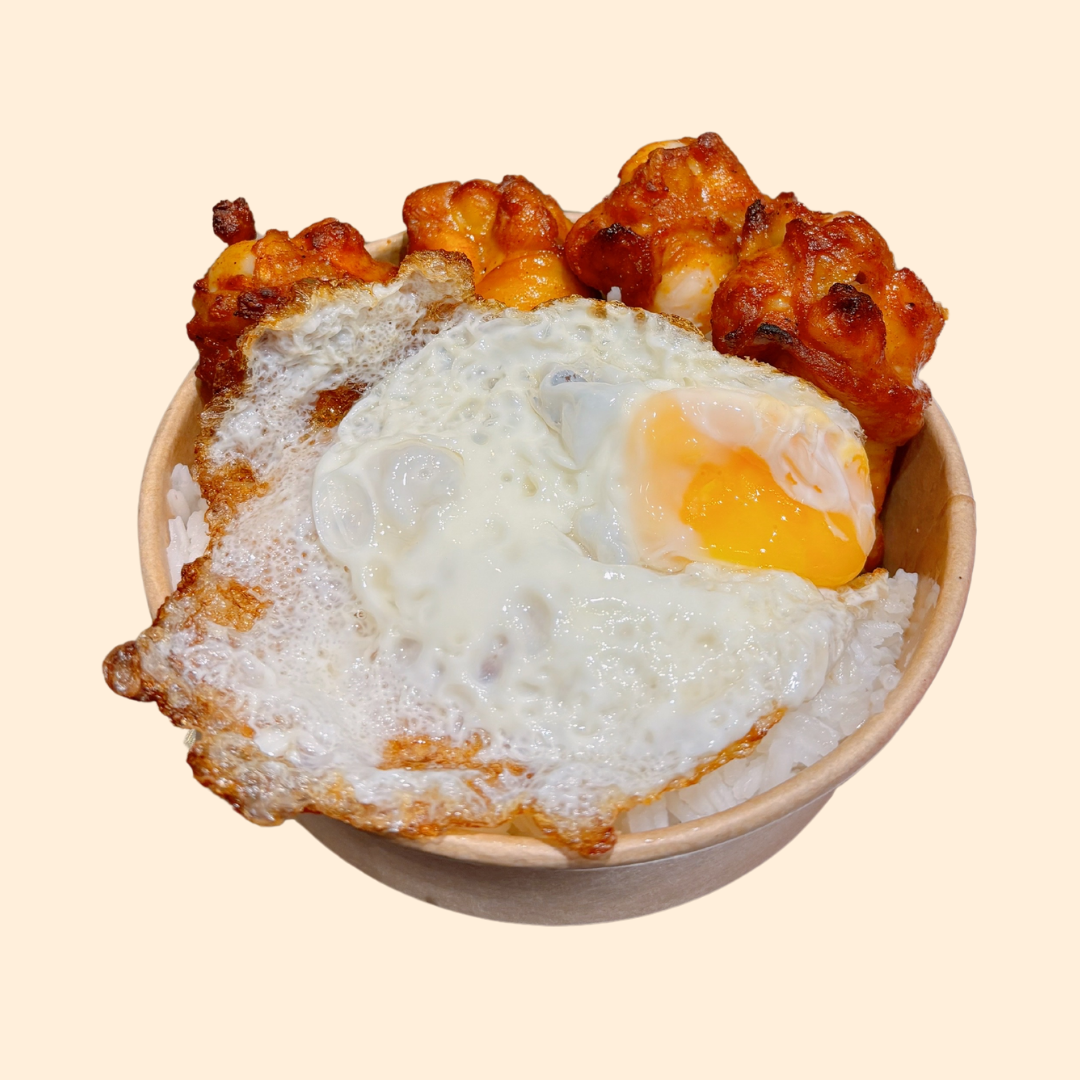 Buffalo wings w rice & egg_0