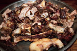 Pan fried goat mchomo 