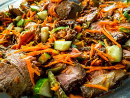 Pan fried goat mchomo 