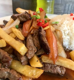 Spicy beef and chips 