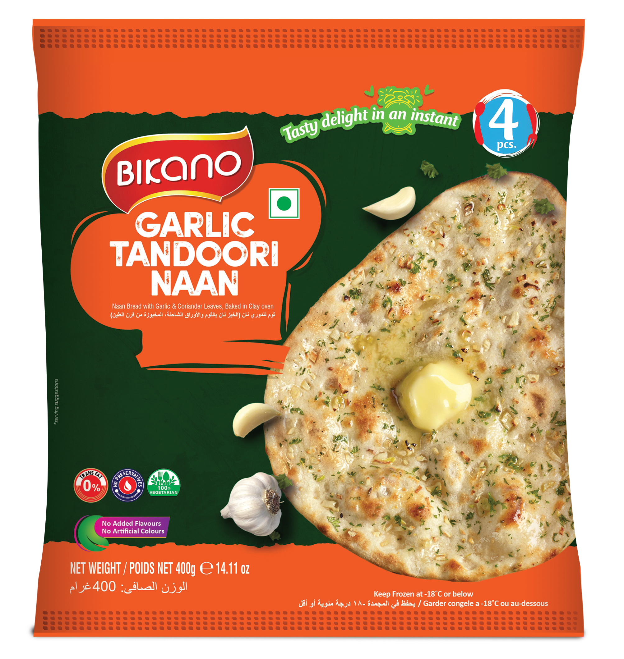BIKANO Garlic Tandoori Naan 400g_0