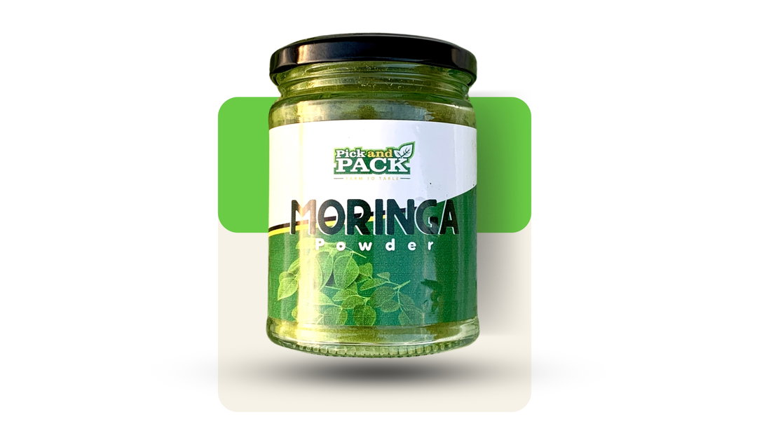 Moringa Powder glass Jar