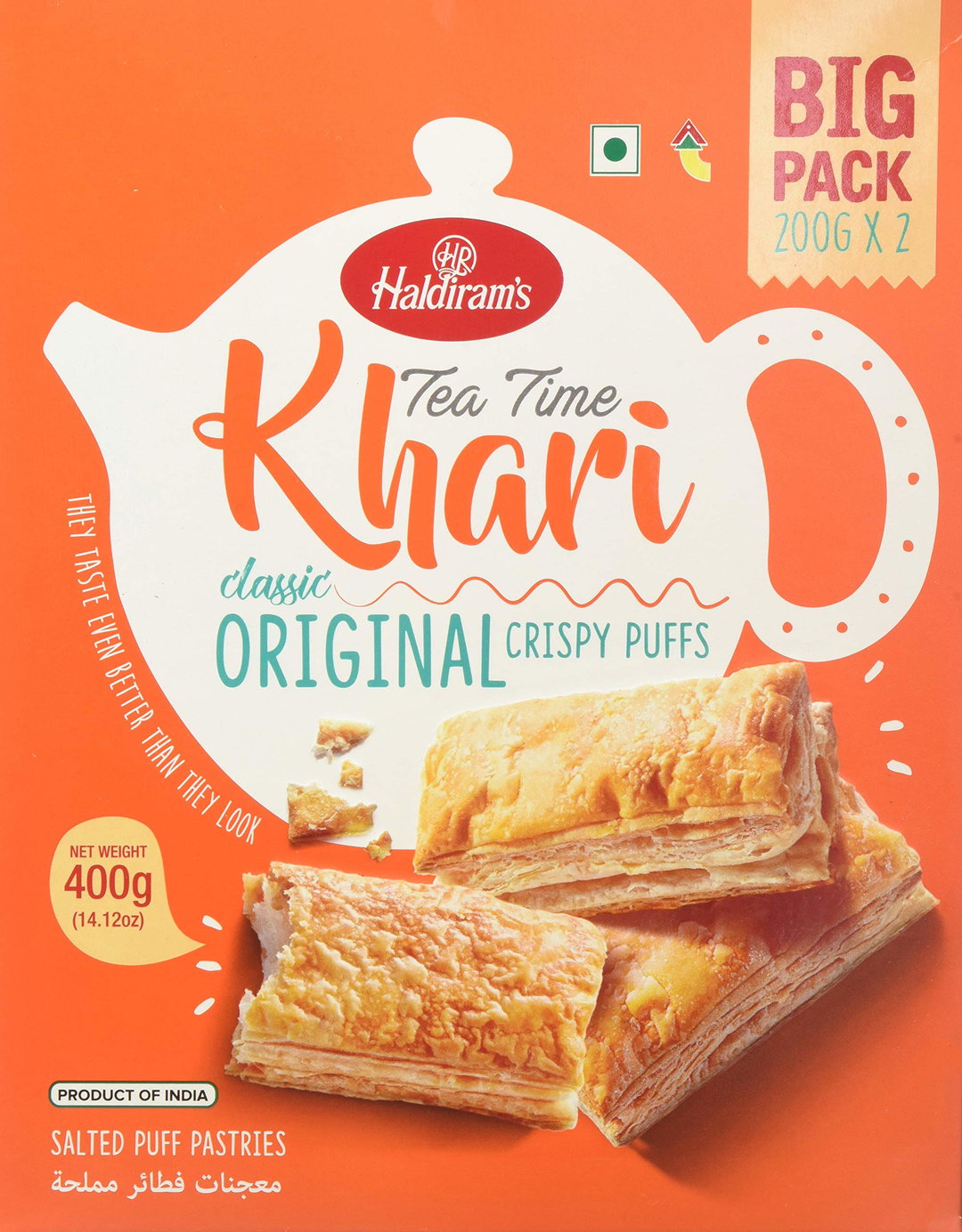 Haldiram's Tea Time Khari - Classic Original Crispy Puffs 200g