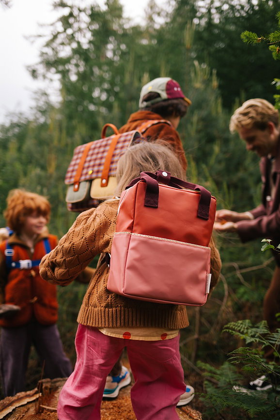 Red & pink colourblock backpack - small_4