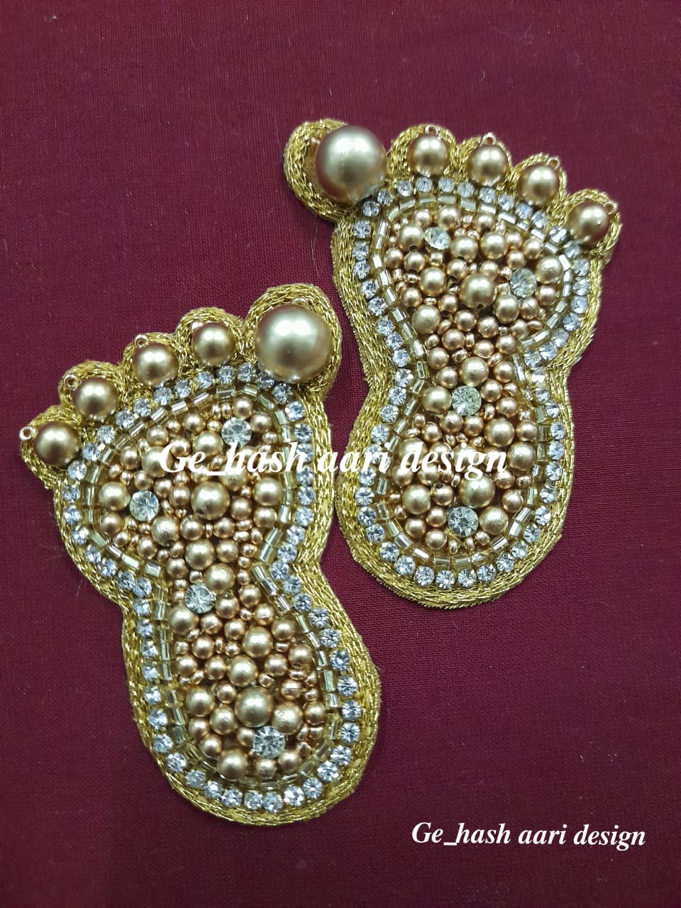 Baby feet/foot aari patches Rm 70.00_0