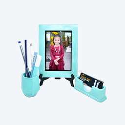 Sophisticated Office Trio (Pen Stand, Visiting Card Holder and Desk Photo Frame
