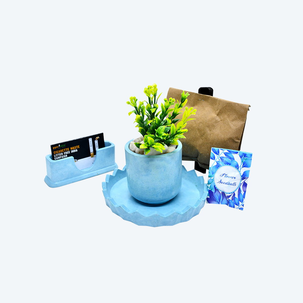 Flourish & Organize Kit [DIY Planter Kit (Round) and Visiting Card Holder]_1