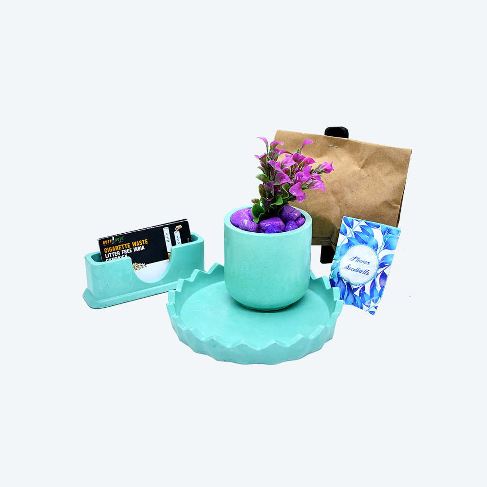 Flourish & Organize Kit [DIY Planter Kit (Round) and Visiting Card Holder]_3