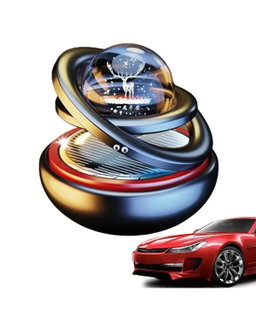 Diffuseur d'huiles essentielles solaire rotatif à double anneau pour voiture.
