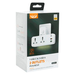 Tomadas de Extensão Dupla + 2 usb + 1 typc