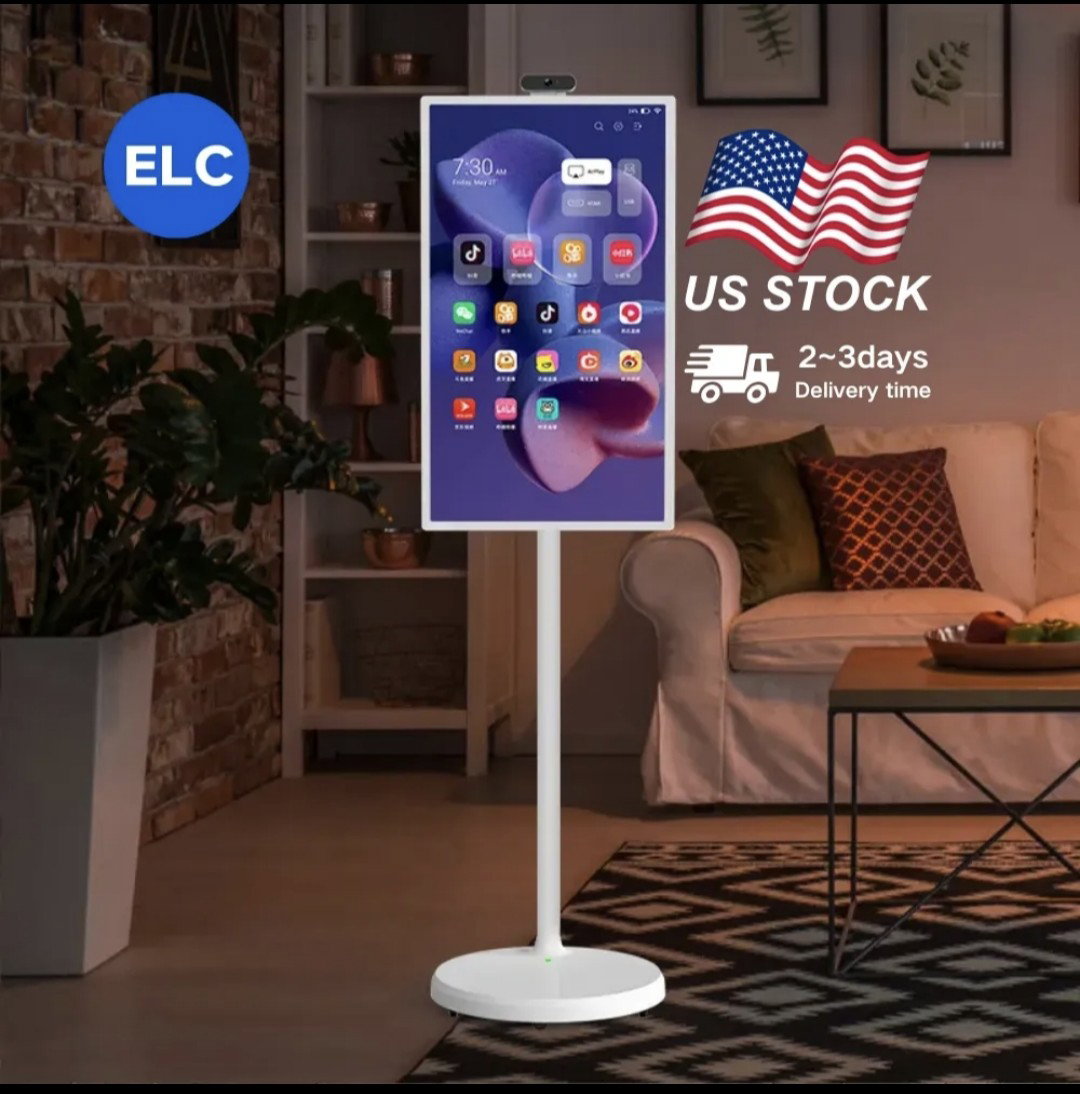 24 inch Smart Interactive Mobile Screen,1080 x 1920 IPS Swivel Screen,10000mAh Battery_0