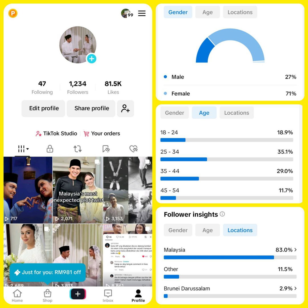 Acc TikTok 1K