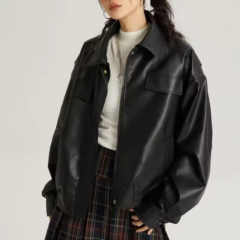 Vintage PU Leather Jacket_0