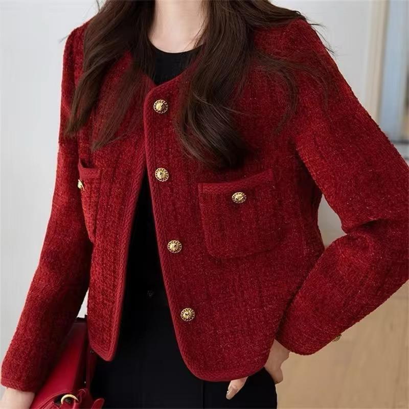 Dark Maroon Red Tweed