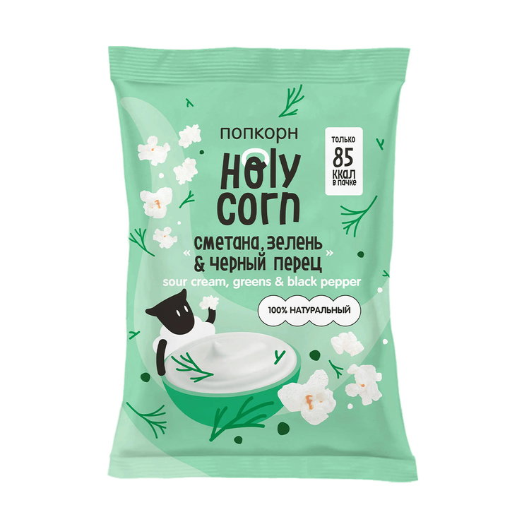 Holy Corn Popcorn with Sour Cream, Herb & Black Pepper 20g_0