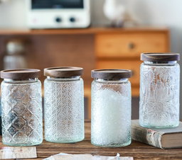 GLASS COOKIE JAR