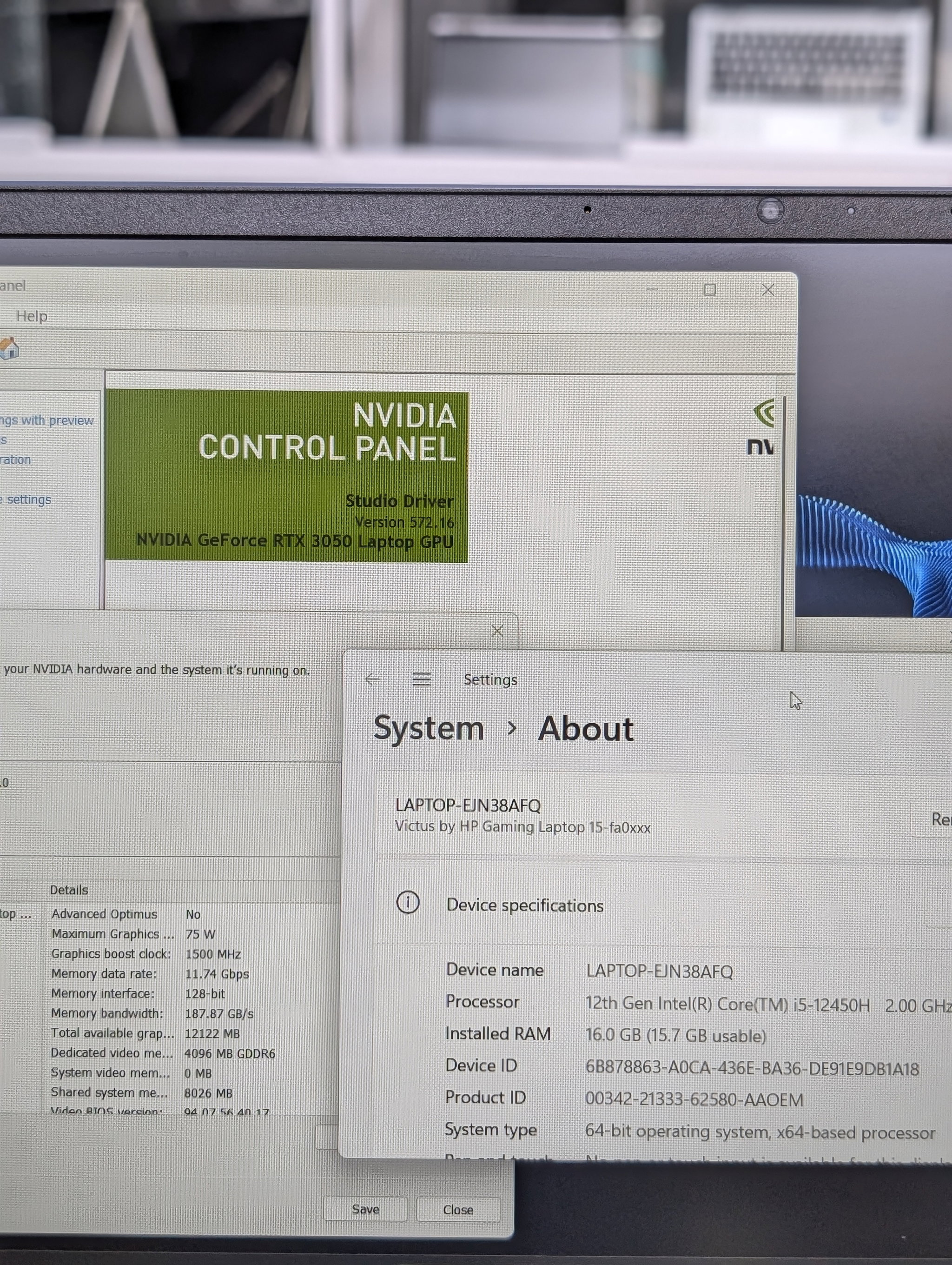 HP Victus 15  RTX 3050 _2