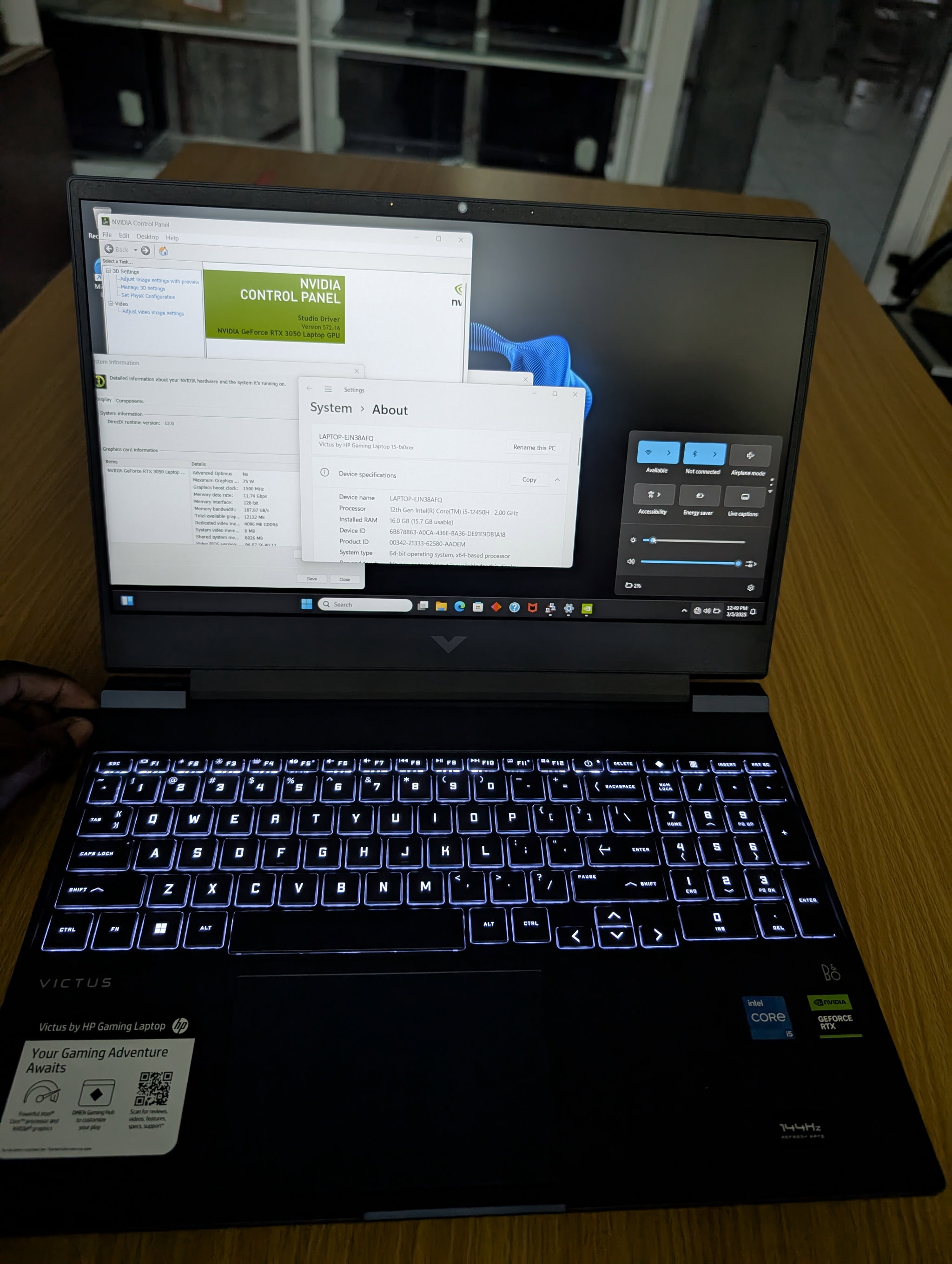 HP Victus 15  RTX 3050 _4