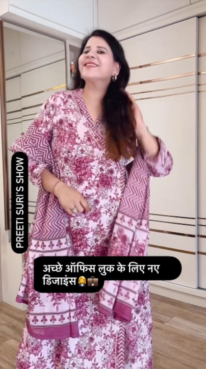 Pink Angrakha 3 pcs set D.No.552_3