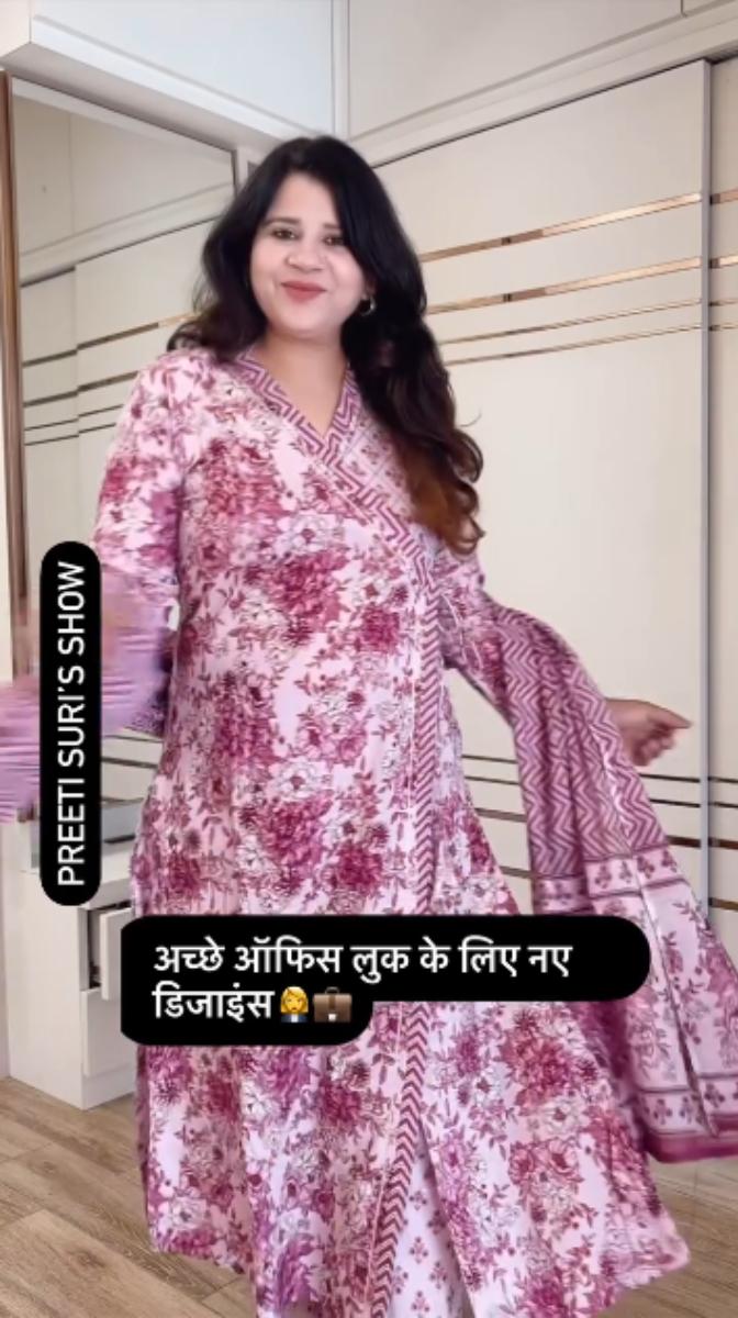 Pink Angrakha 3 pcs set D.No.552