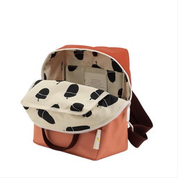 Red & pink colourblock backpack - small