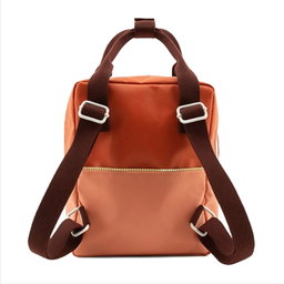 Red & pink colourblock backpack - small